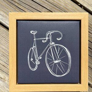Old-Fashioned Bicycle Framed Canvas